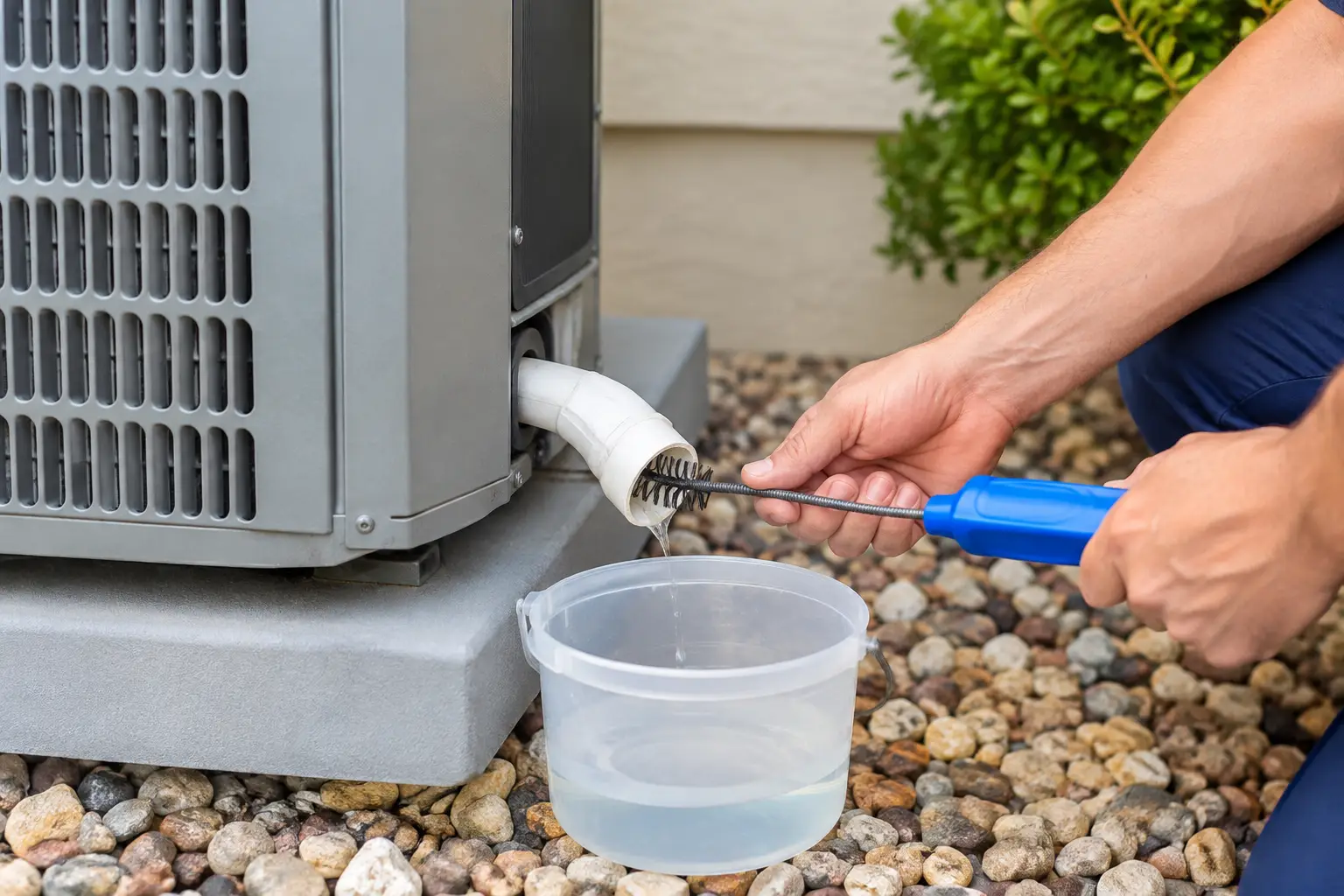 How to Clean an AC Condensate Drain Safely